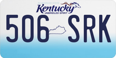 KY license plate 506SRK