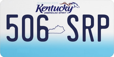KY license plate 506SRP