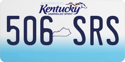 KY license plate 506SRS