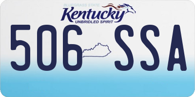 KY license plate 506SSA