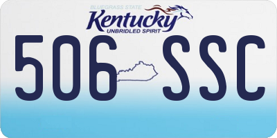 KY license plate 506SSC