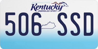KY license plate 506SSD