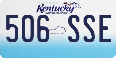 KY license plate 506SSE
