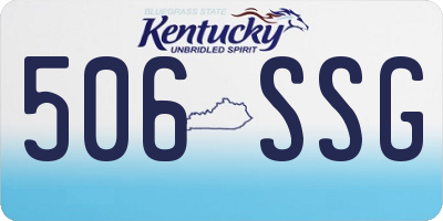 KY license plate 506SSG
