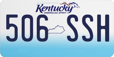 KY license plate 506SSH