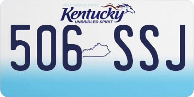KY license plate 506SSJ