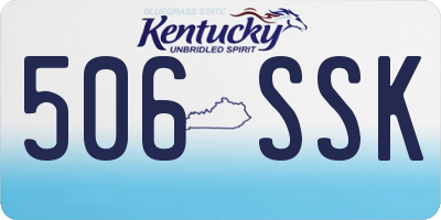 KY license plate 506SSK