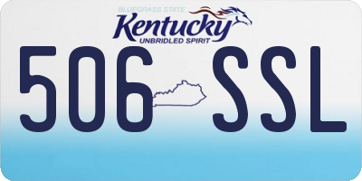 KY license plate 506SSL