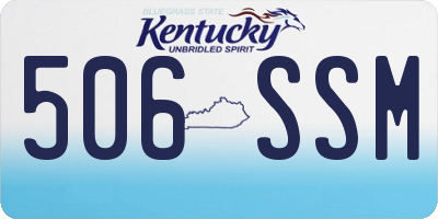 KY license plate 506SSM