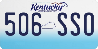 KY license plate 506SSO