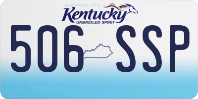KY license plate 506SSP