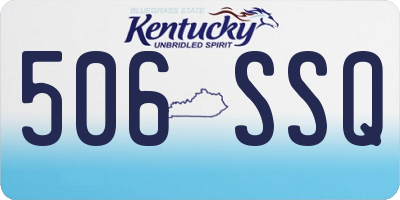 KY license plate 506SSQ