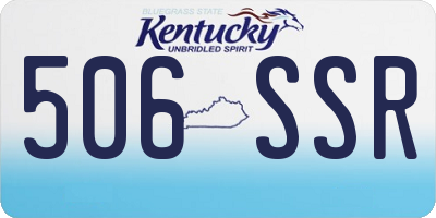 KY license plate 506SSR