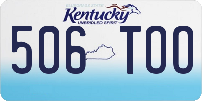 KY license plate 506TOO