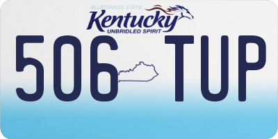 KY license plate 506TUP