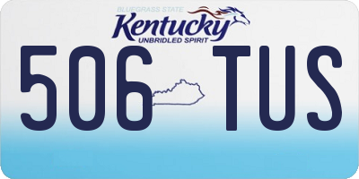 KY license plate 506TUS
