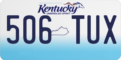 KY license plate 506TUX