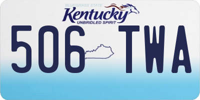 KY license plate 506TWA