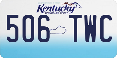 KY license plate 506TWC