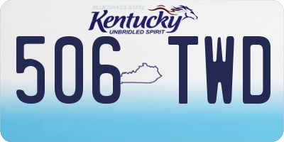 KY license plate 506TWD