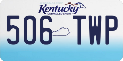 KY license plate 506TWP