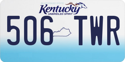 KY license plate 506TWR