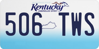 KY license plate 506TWS