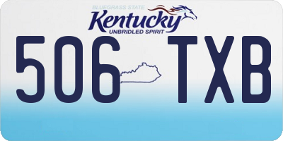 KY license plate 506TXB