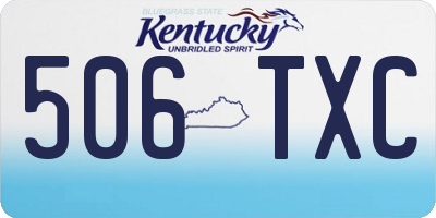 KY license plate 506TXC
