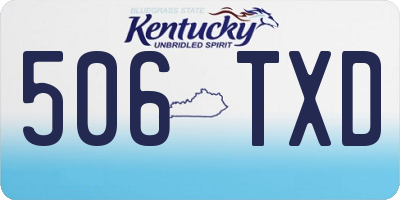 KY license plate 506TXD