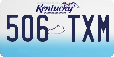 KY license plate 506TXM
