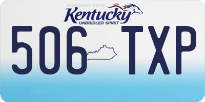 KY license plate 506TXP