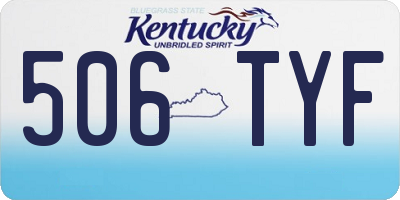 KY license plate 506TYF
