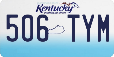 KY license plate 506TYM
