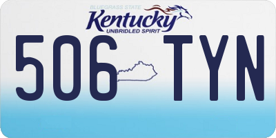 KY license plate 506TYN