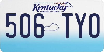 KY license plate 506TYO