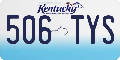 KY license plate 506TYS