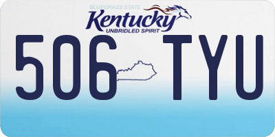 KY license plate 506TYU