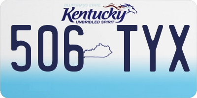 KY license plate 506TYX