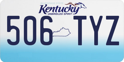 KY license plate 506TYZ