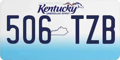 KY license plate 506TZB