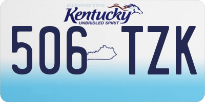 KY license plate 506TZK