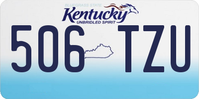 KY license plate 506TZU