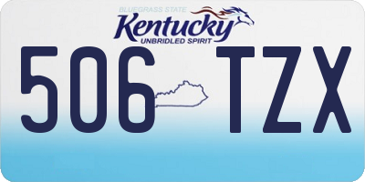KY license plate 506TZX