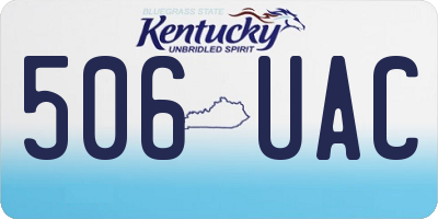 KY license plate 506UAC