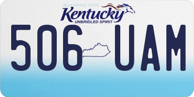 KY license plate 506UAM