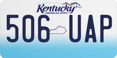 KY license plate 506UAP