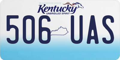 KY license plate 506UAS