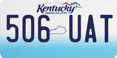 KY license plate 506UAT