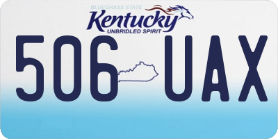 KY license plate 506UAX